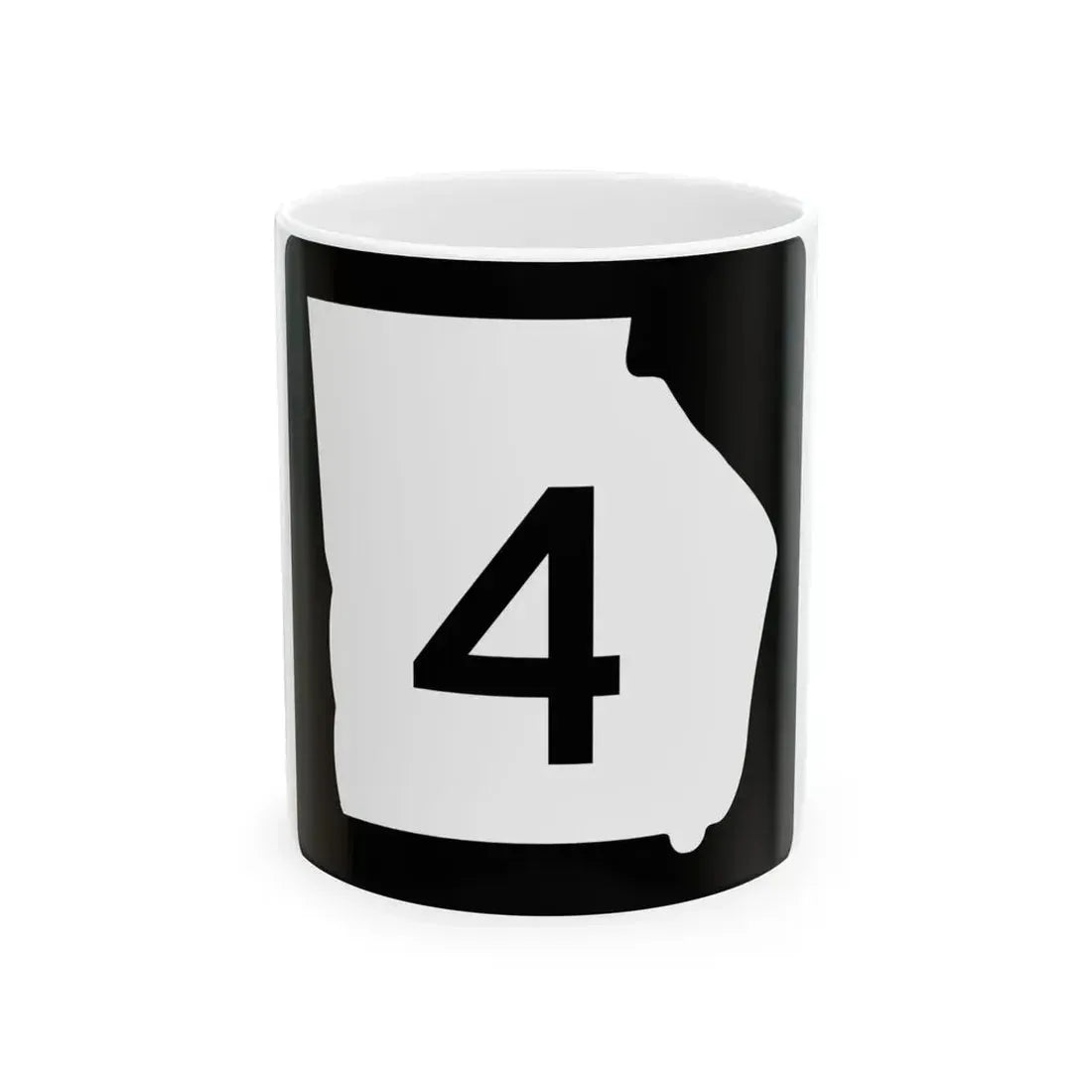 Georgia 4 (Georgia) (Road Sign) White Coffee Mug 11oz - Go Mug Yourself