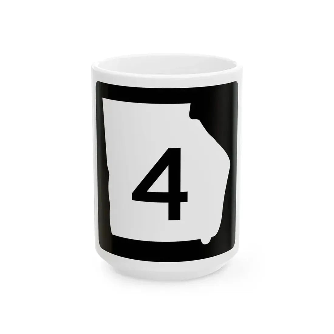 Georgia 4 (Georgia) (Road Sign) White Coffee Mug 15oz - Go Mug Yourself
