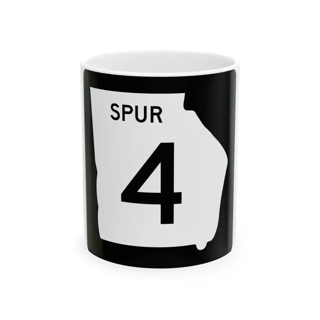 Georgia 4 Spur (Georgia) (Road Sign) White Coffee Mug 11oz - Go Mug Yourself