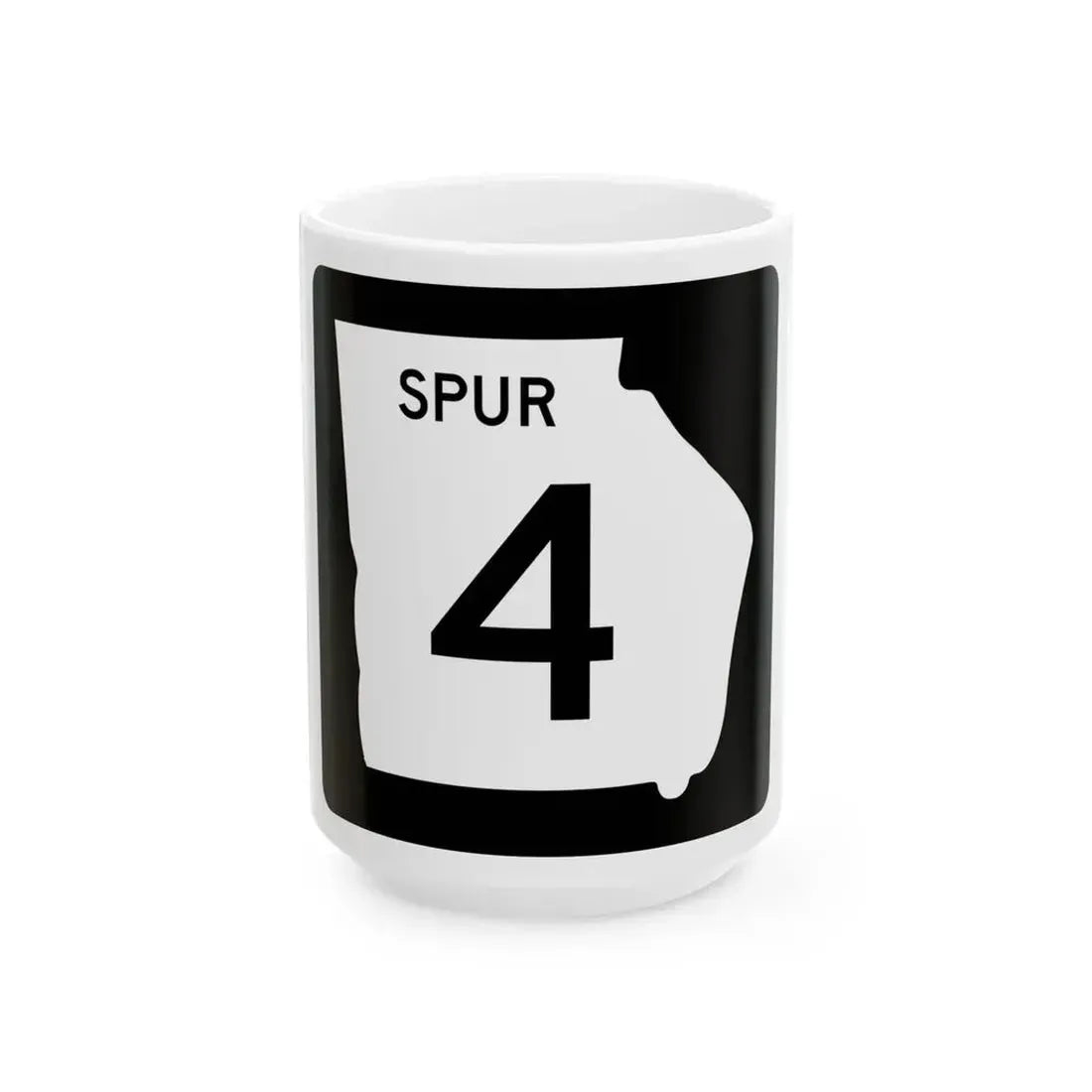 Georgia 4 Spur (Georgia) (Road Sign) White Coffee Mug 15oz - Go Mug Yourself