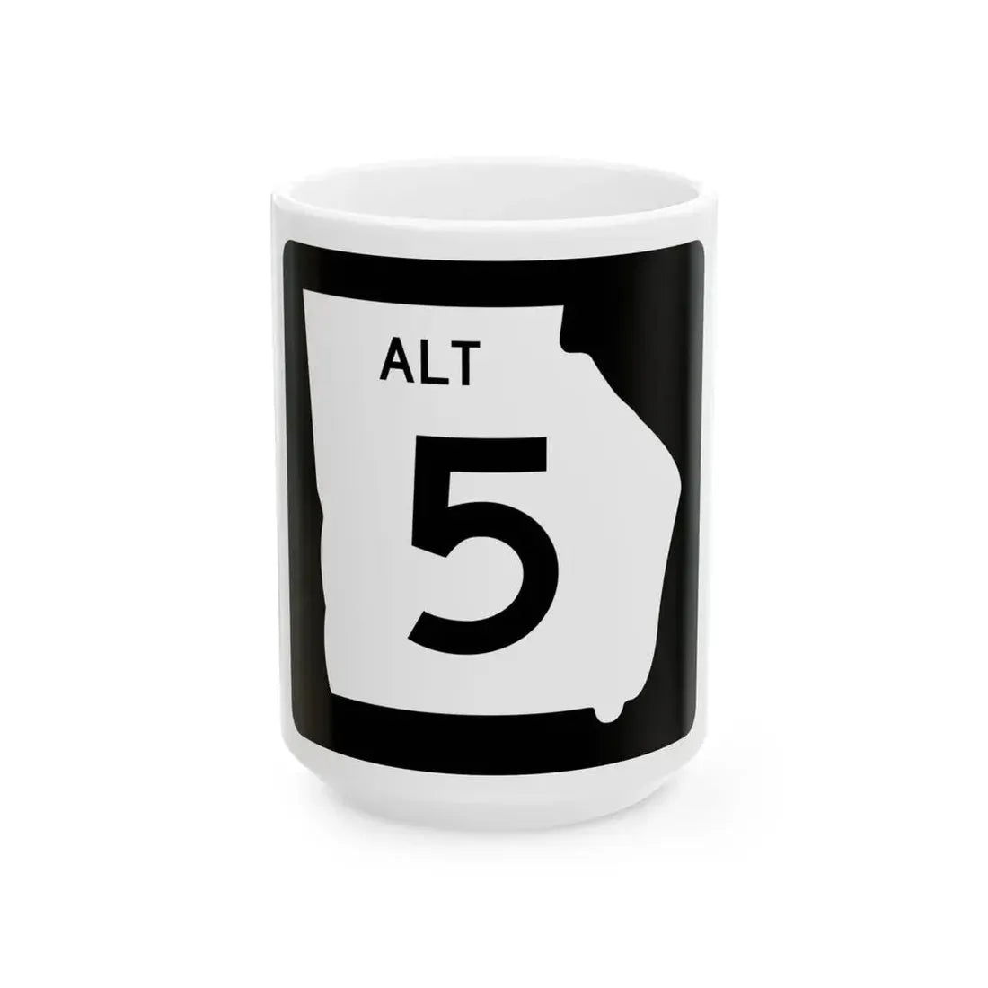 Georgia 5 Alternate (Georgia) (Road Sign) White Coffee Mug 15oz - Go Mug Yourself