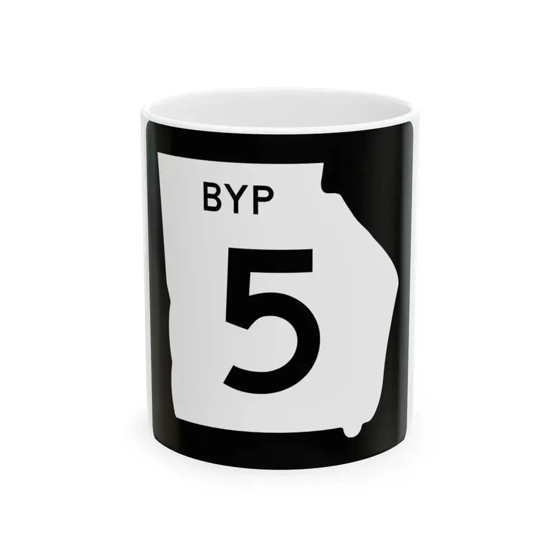Georgia 5 Bypass (Georgia) (Road Sign) White Coffee Mug 11oz - Go Mug Yourself