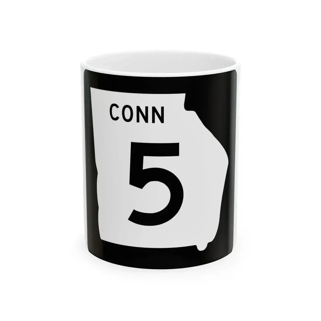 Georgia 5 Connector (Georgia) (Road Sign) White Coffee Mug 11oz - Go Mug Yourself
