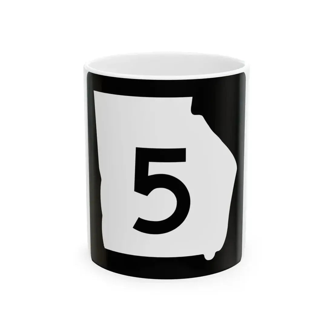 Georgia 5 (Georgia) (Road Sign) White Coffee Mug 11oz - Go Mug Yourself