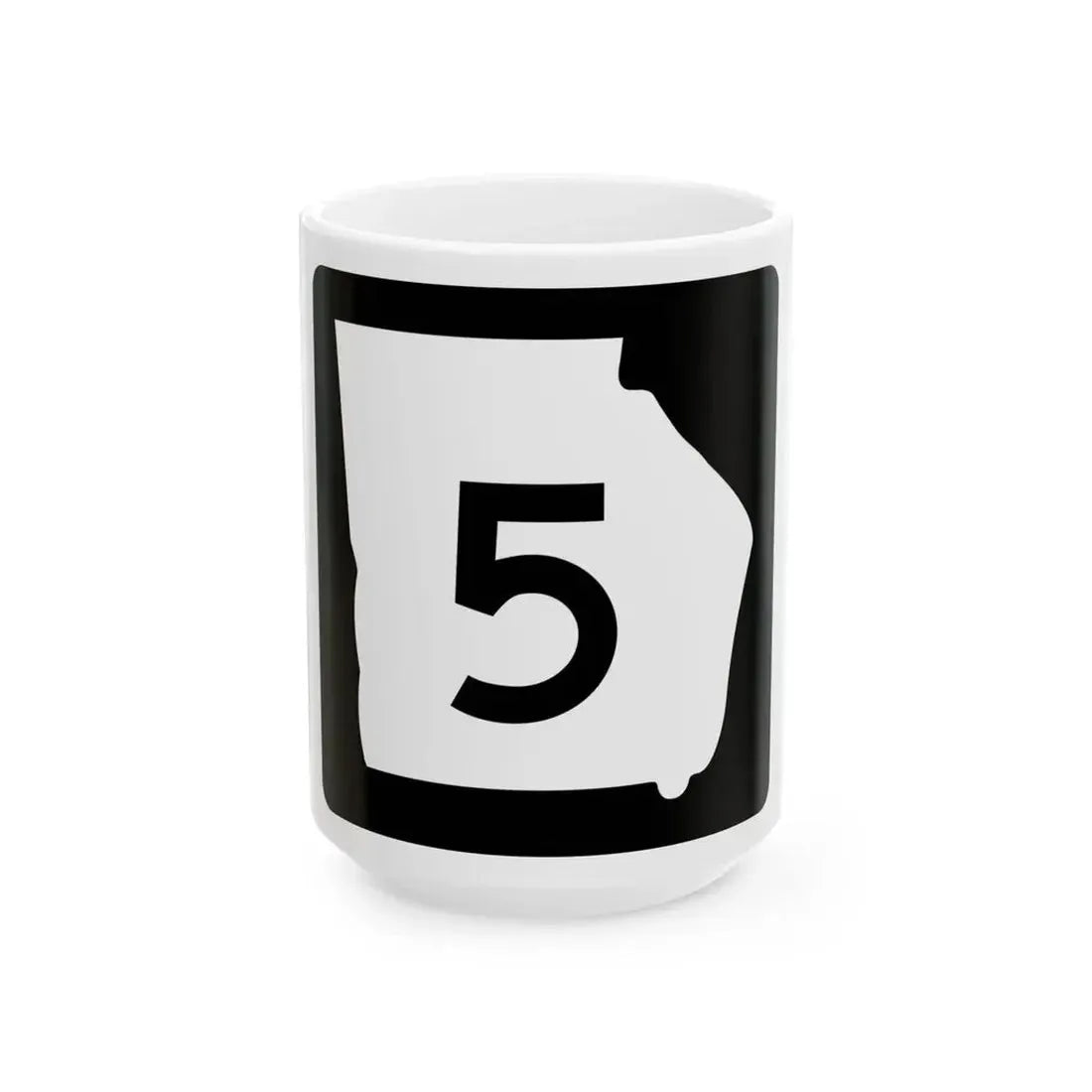 Georgia 5 (Georgia) (Road Sign) White Coffee Mug 15oz - Go Mug Yourself