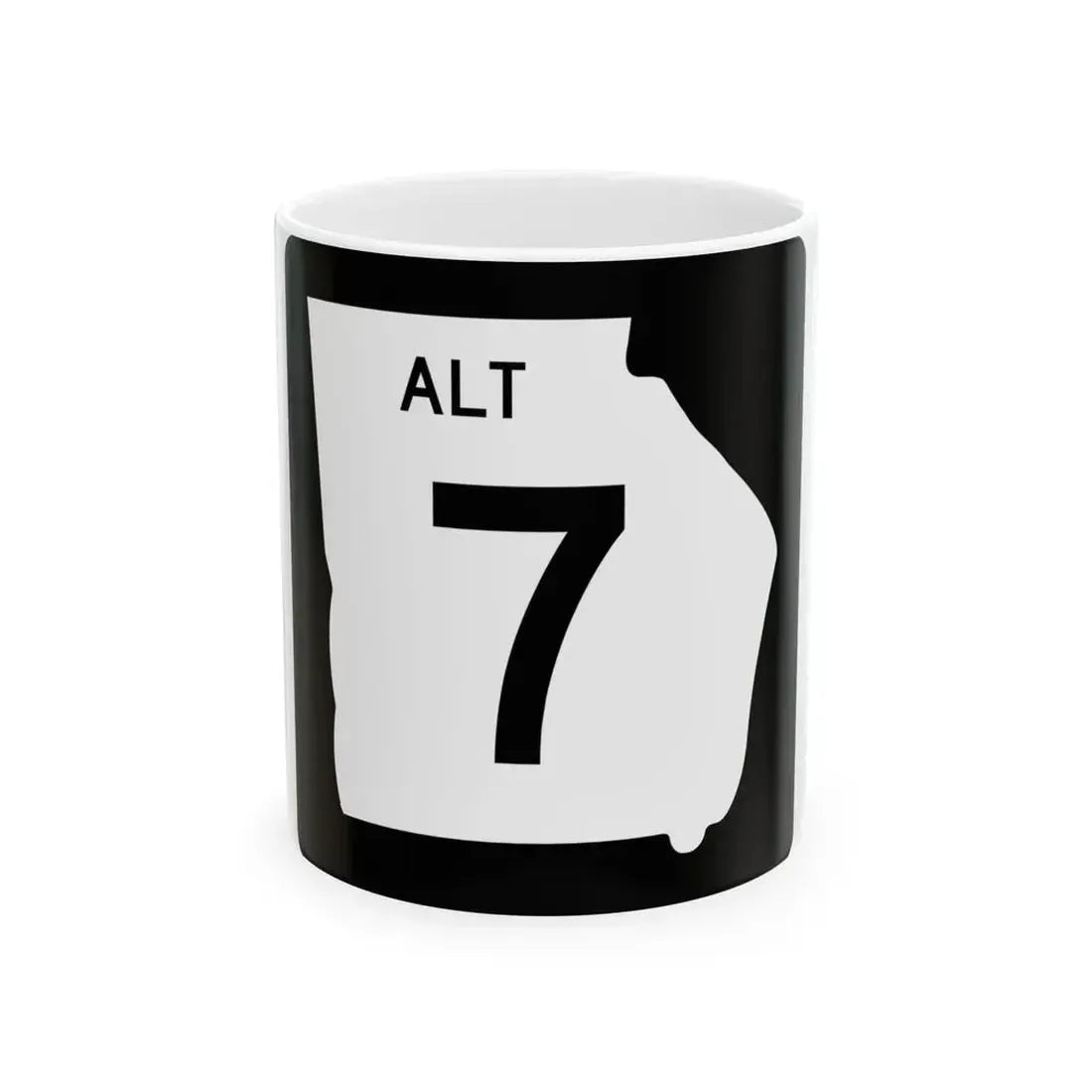 Georgia 7 Alternate (Georgia) (Road Sign) White Coffee Mug 11oz - Go Mug Yourself