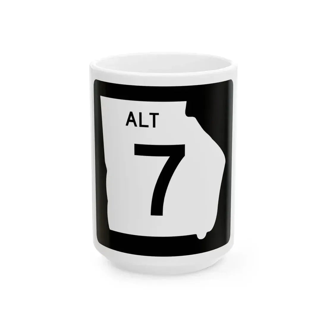 Georgia 7 Alternate (Georgia) (Road Sign) White Coffee Mug 15oz - Go Mug Yourself