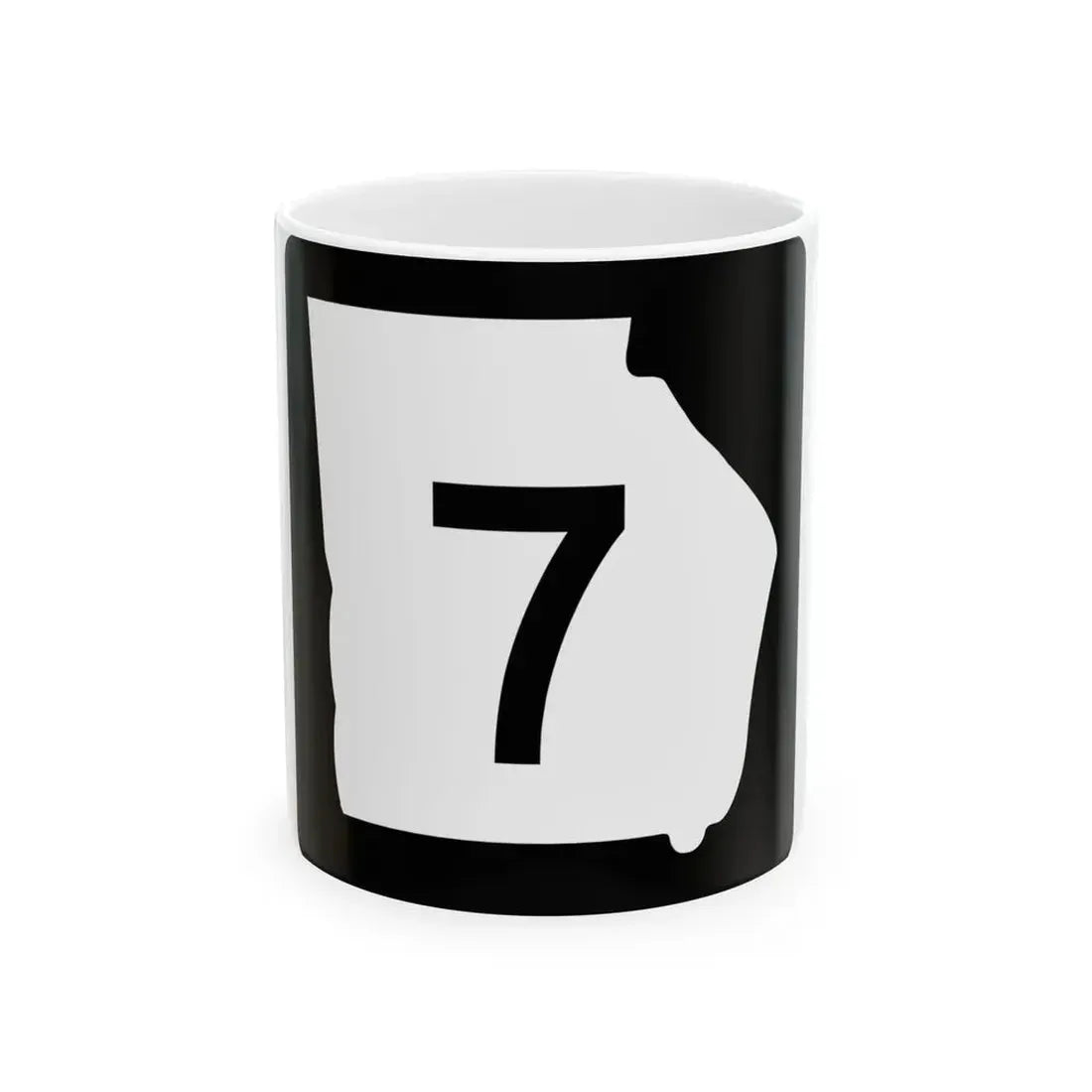 Georgia 7 (Georgia) (Road Sign) White Coffee Mug 11oz - Go Mug Yourself