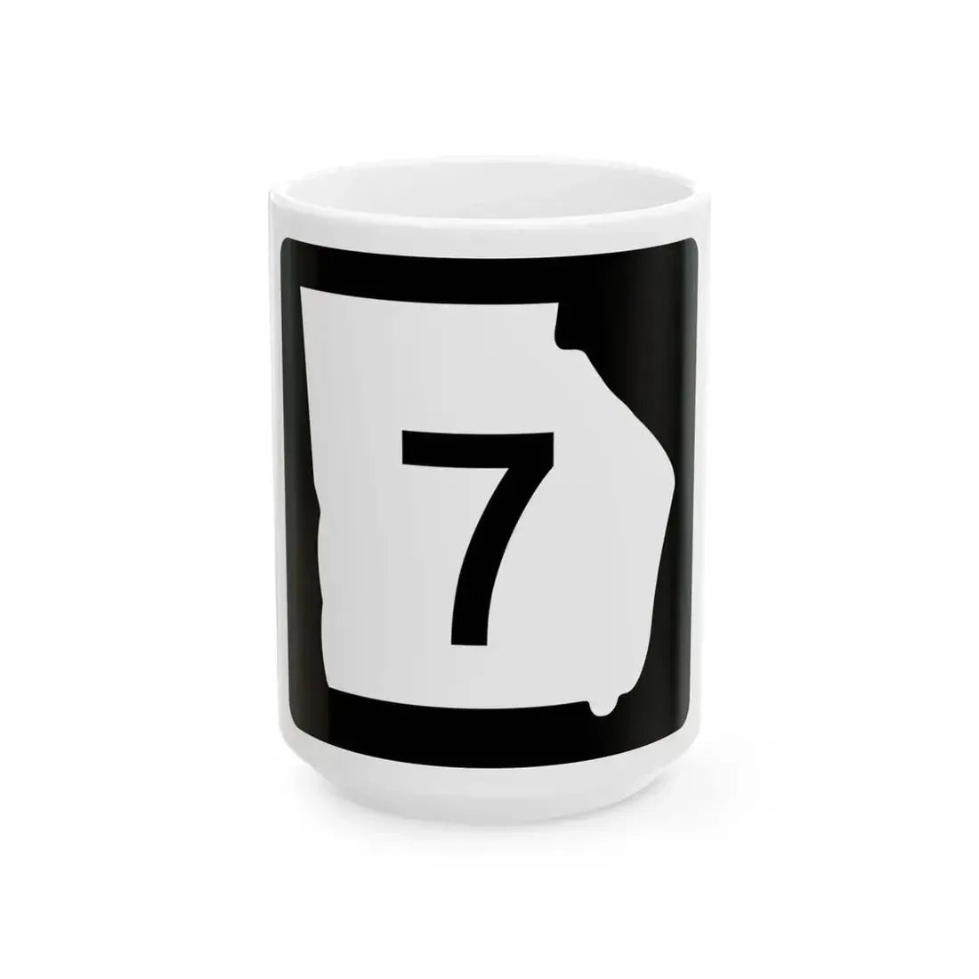 Georgia 7 (Georgia) (Road Sign) White Coffee Mug 15oz - Go Mug Yourself