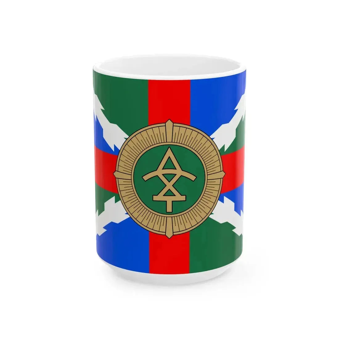 Georgia Border Police Rapid Reaction Directorate flag (Georgia) White Coffee Mug 15oz - Go Mug Yourself