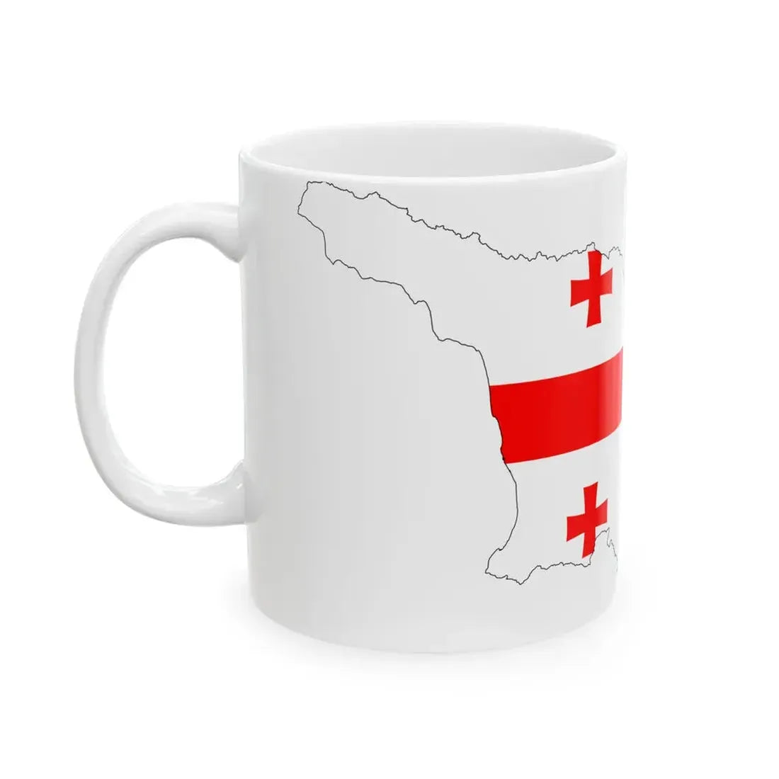 Georgia-Flagmap (Georgia) White Coffee Mug - Go Mug Yourself