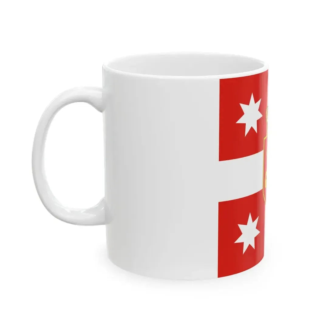 Georgia. Standard of Chief of General Staff (Georgia) White Coffee Mug - Go Mug Yourself