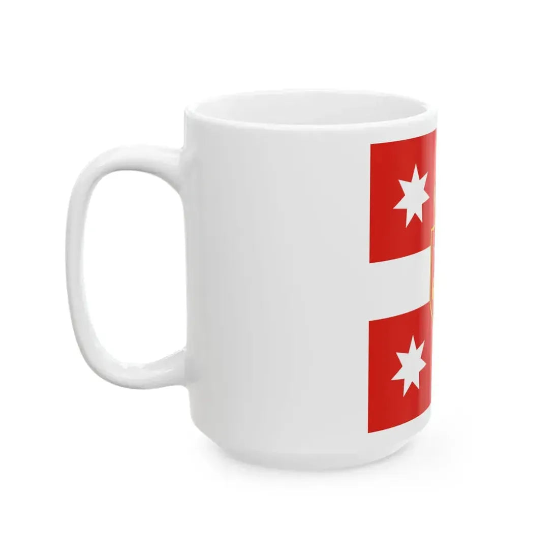 Georgia. Standard of Chief of General Staff (Georgia) White Coffee Mug - Go Mug Yourself
