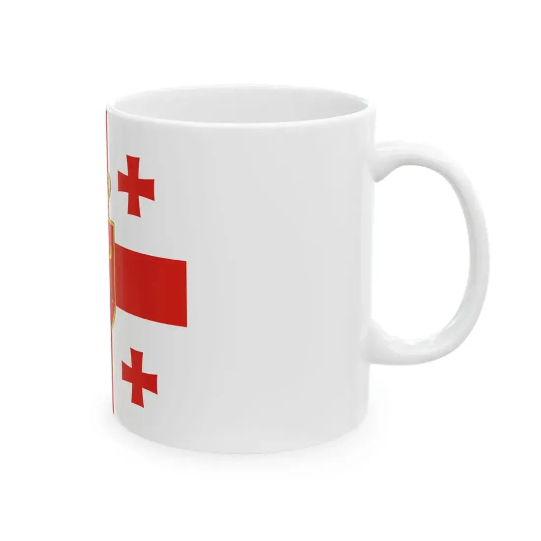 Georgia. Standard of Minister of Defence (Georgia) White Coffee Mug - Go Mug Yourself