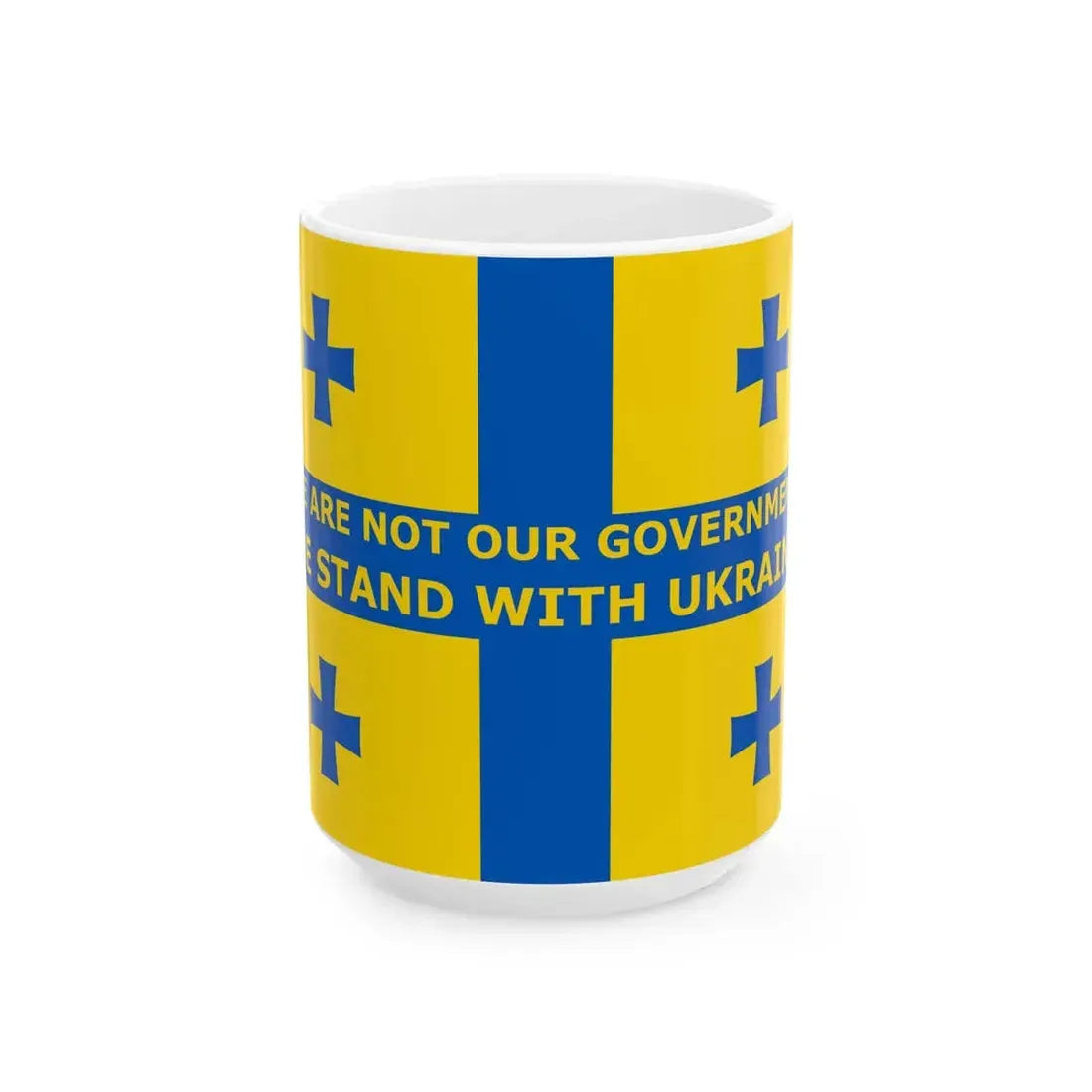 Georgian anti Russo-Ukrainian war flag (Georgia) White Coffee Mug 15oz - Go Mug Yourself