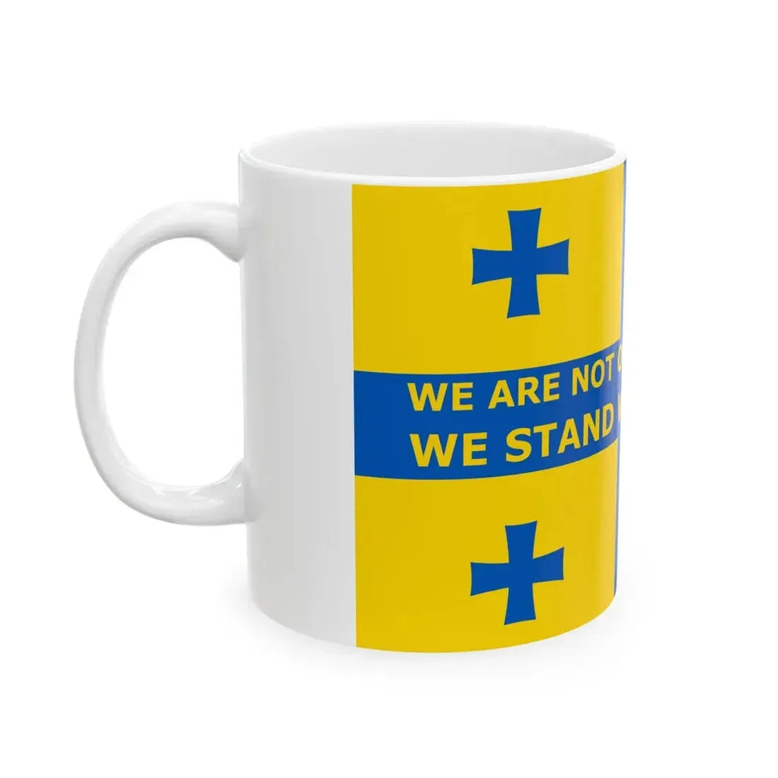 Georgian anti Russo-Ukrainian war flag (Georgia) White Coffee Mug - Go Mug Yourself