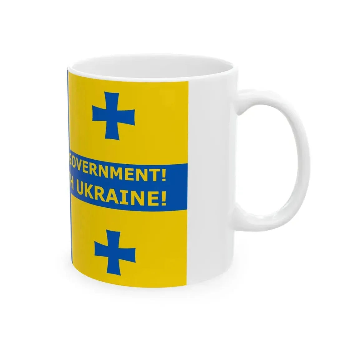 Georgian anti Russo-Ukrainian war flag (Georgia) White Coffee Mug - Go Mug Yourself