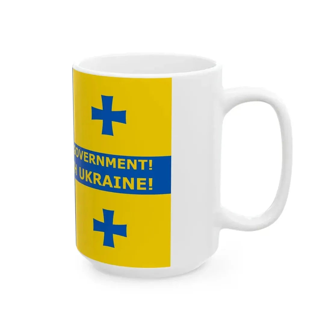 Georgian anti Russo-Ukrainian war flag (Georgia) White Coffee Mug - Go Mug Yourself