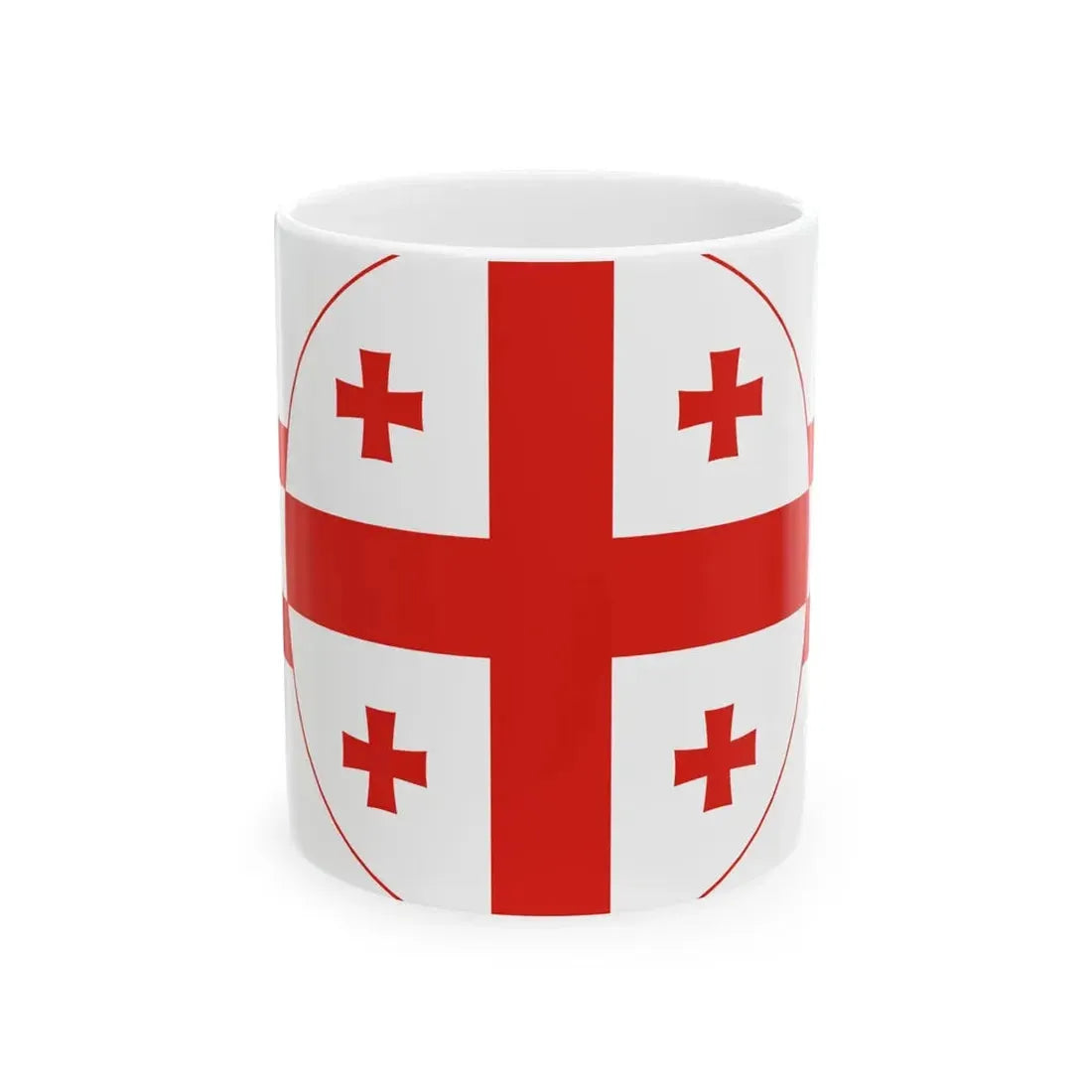 Georgian flag roundel (Georgia) White Coffee Mug 11oz - Go Mug Yourself