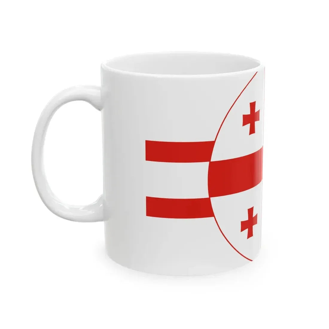 Georgian flag roundel (Georgia) White Coffee Mug - Go Mug Yourself