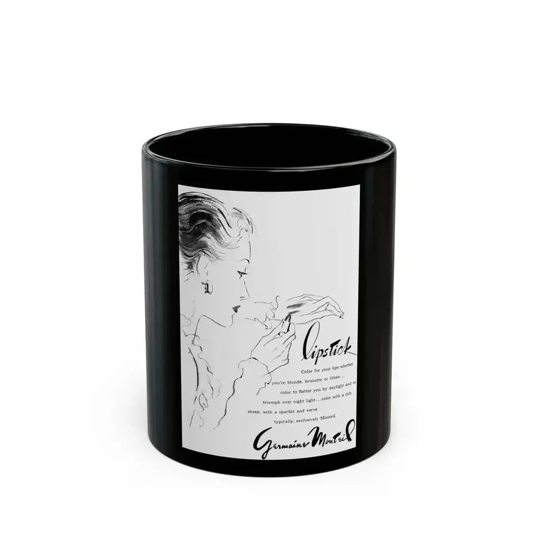 Germaine Monteil, 1946 - Black Coffee Mug 11oz - Go Mug Yourself