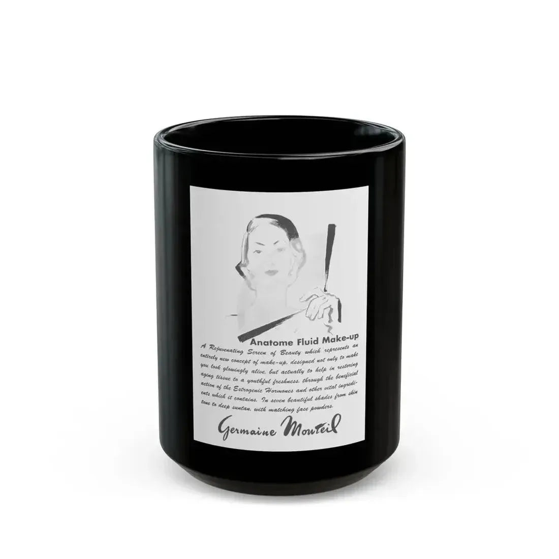 Germaine Monteil, 1952 - Black Coffee Mug 15oz - Go Mug Yourself
