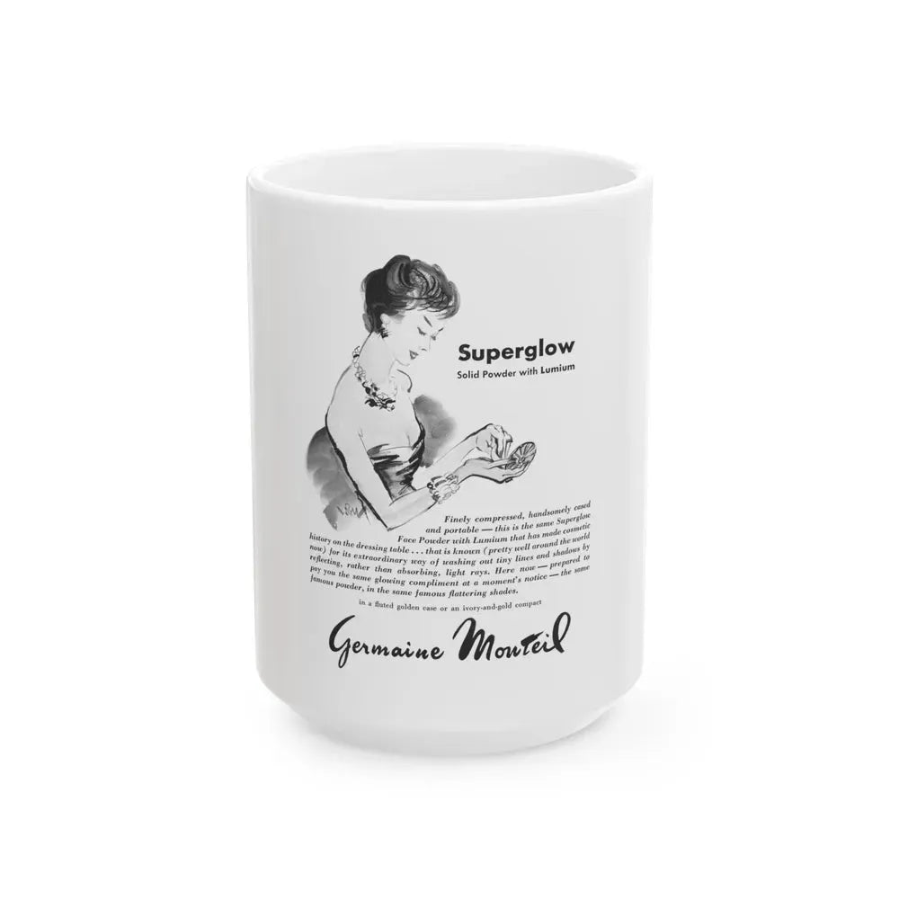 Germaine Monteil, 1955 - White Coffee Mug 15oz - Go Mug Yourself