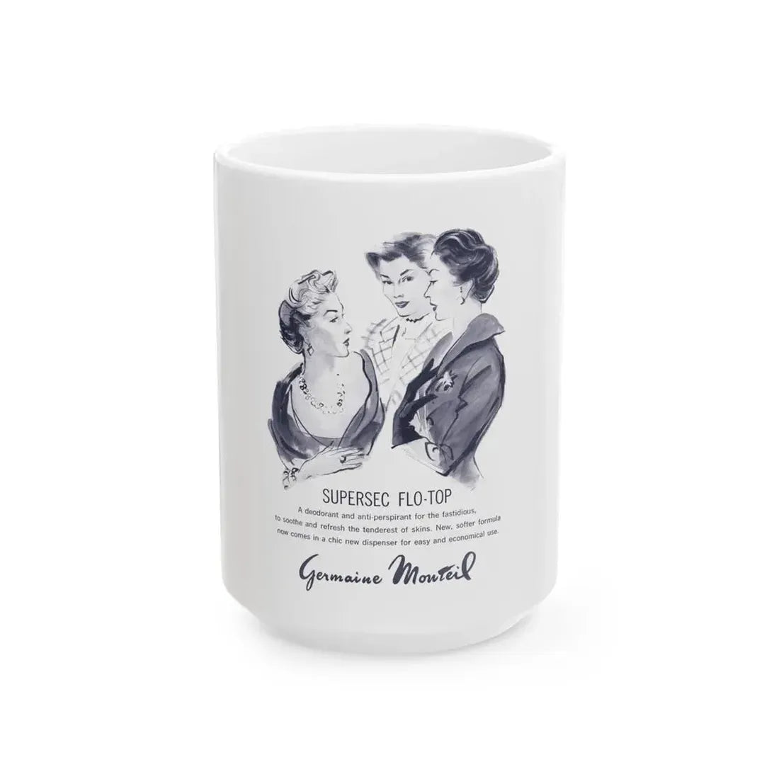 Germaine Monteil, 1959 - White Coffee Mug 15oz - Go Mug Yourself