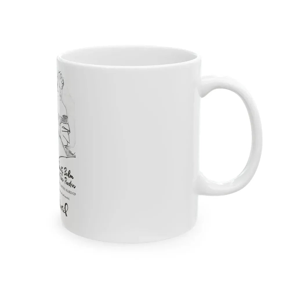 Germaine Monteil advt, Beauty Balm and Face Powder, 1950 - White Coffee Mug - Go Mug Yourself