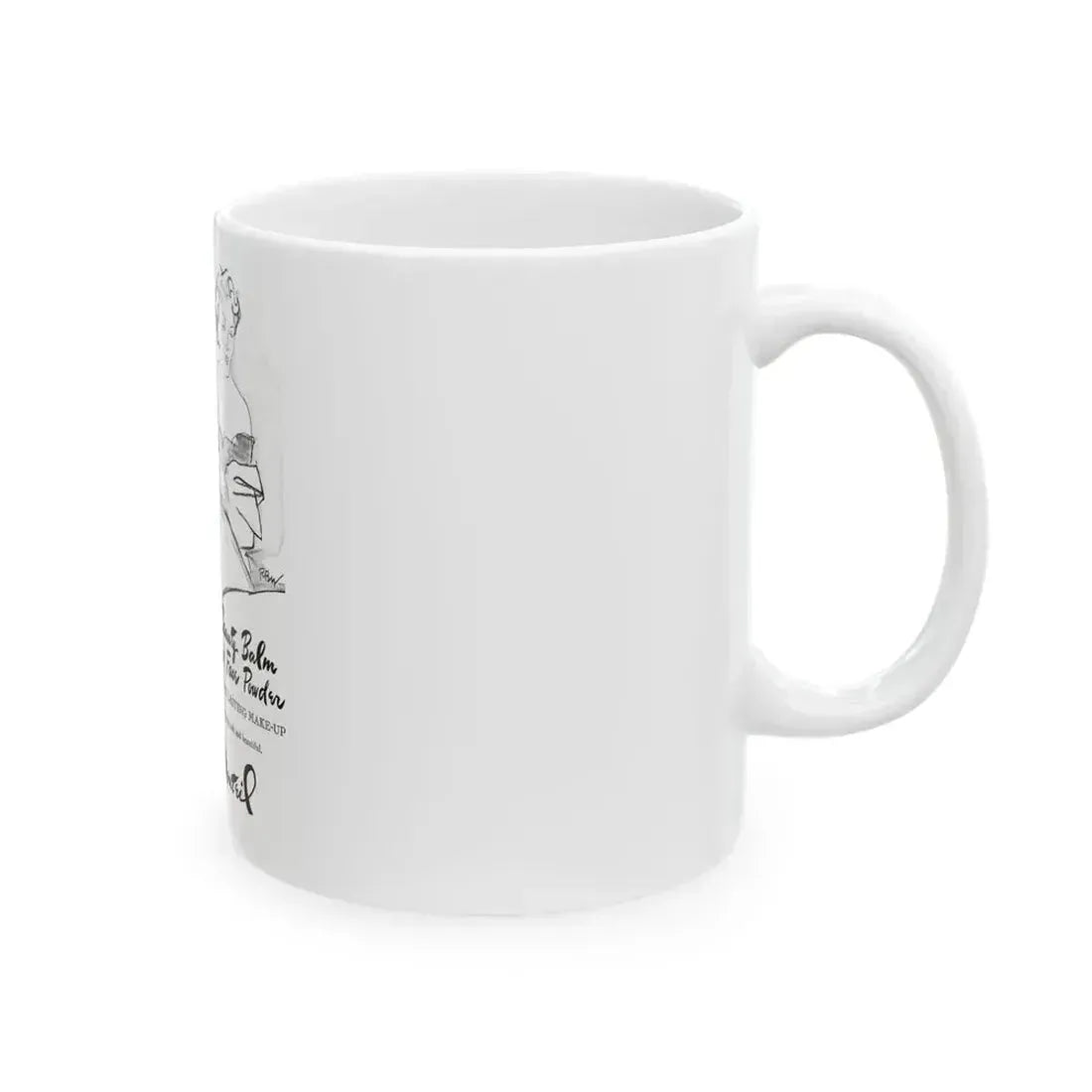 Germaine Monteil advt, Beauty Balm and Face Powder, 1950 - White Coffee Mug - Go Mug Yourself