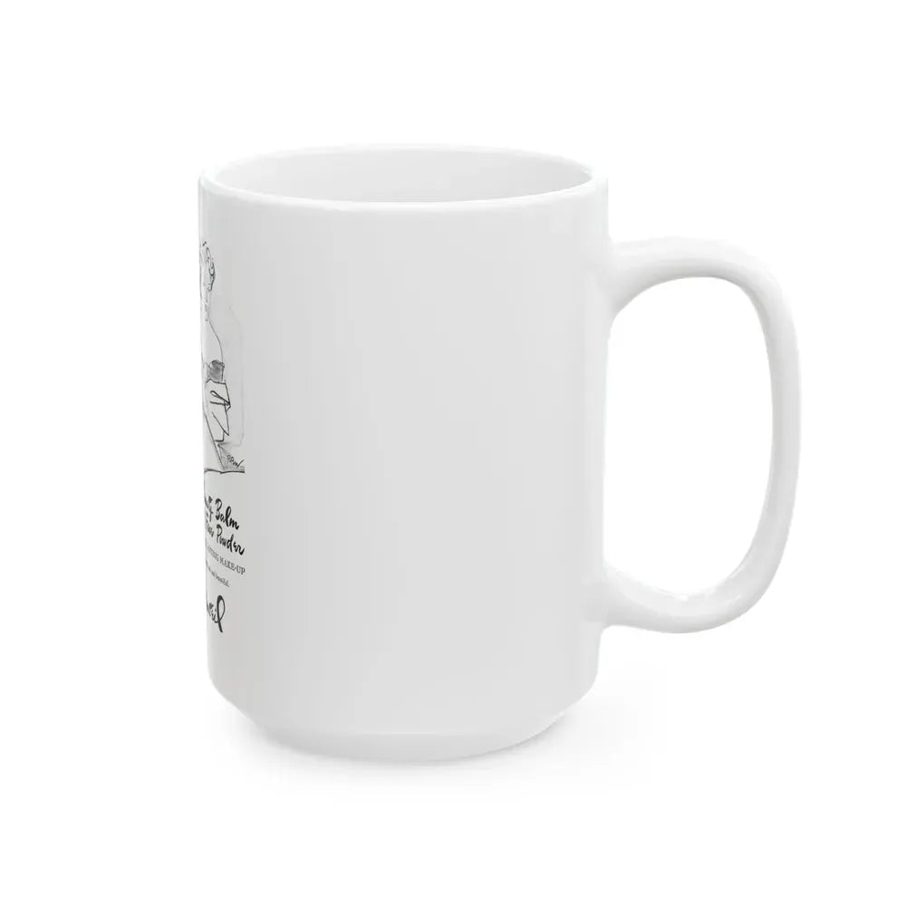 Germaine Monteil advt, Beauty Balm and Face Powder, 1950 - White Coffee Mug - Go Mug Yourself
