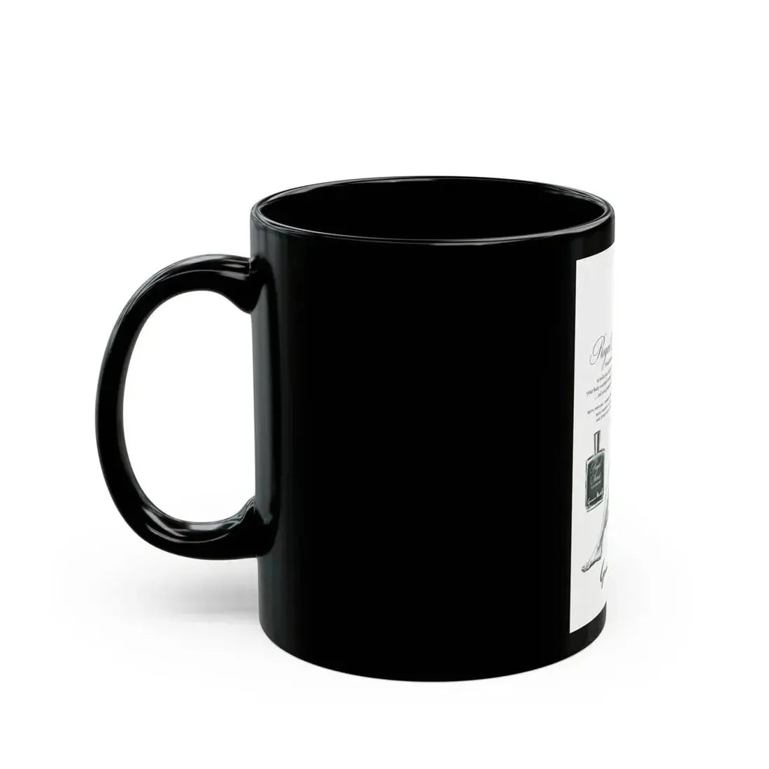 Germaine Monteil advt, Royal Secret, 1947 - Black Coffee Mug - Go Mug Yourself