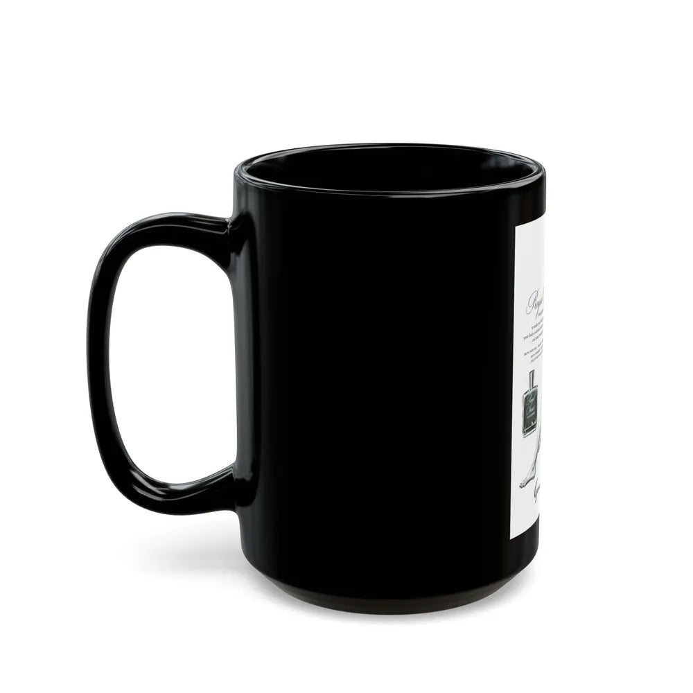 Germaine Monteil advt, Royal Secret, 1947 - Black Coffee Mug - Go Mug Yourself