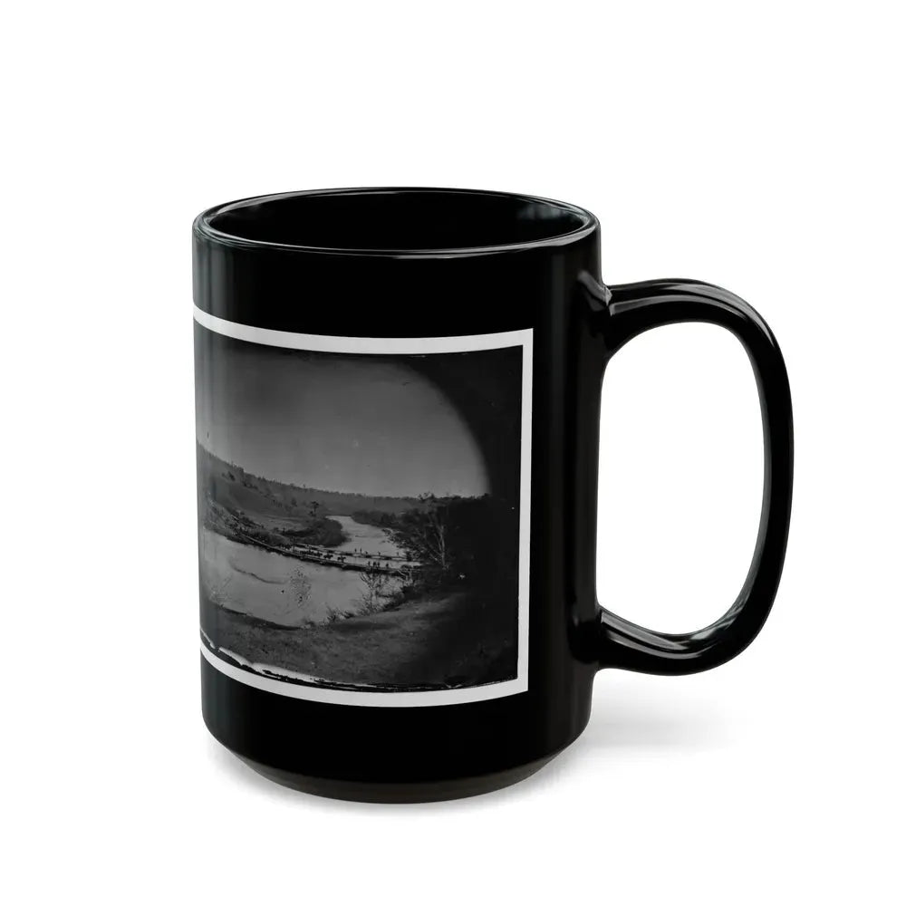 Germanna Ford, Rapidan River, Va. Artillery Crossing Pontoon Bridges (U.S. Civil War) Black Coffee Mug - Go Mug Yourself