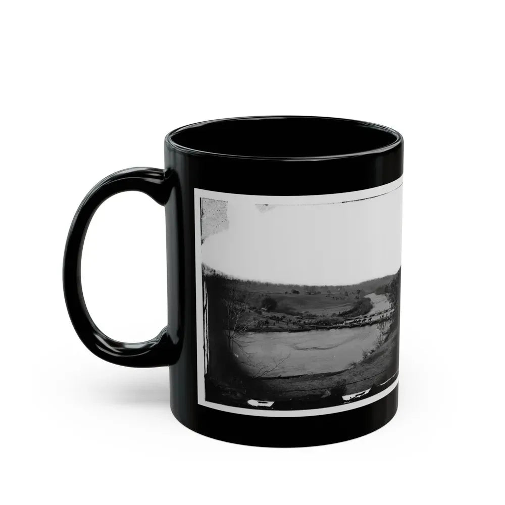 Germanna Ford, Rapidan River, Va. Artillery Crossing Pontoon Bridges (U.S. Civil War) Black Coffee Mug - Go Mug Yourself