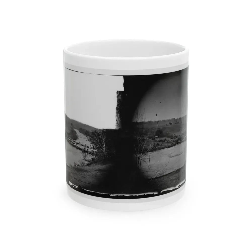 Germanna Ford, Rapidan River, Va. Artillery Crossing Pontoon Bridges (U.S. Civil War) White Coffee Mug 11oz - Go Mug Yourself