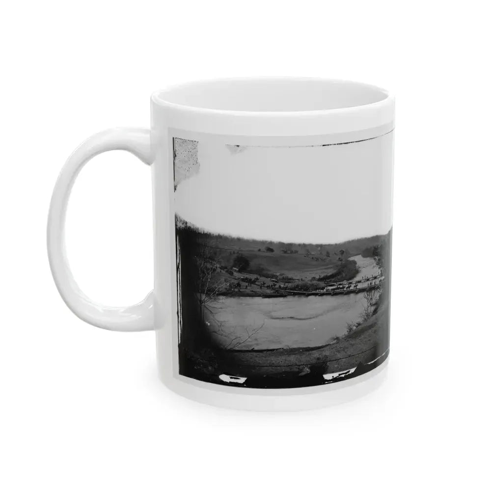 Germanna Ford, Rapidan River, Va. Artillery Crossing Pontoon Bridges (U.S. Civil War) White Coffee Mug - Go Mug Yourself