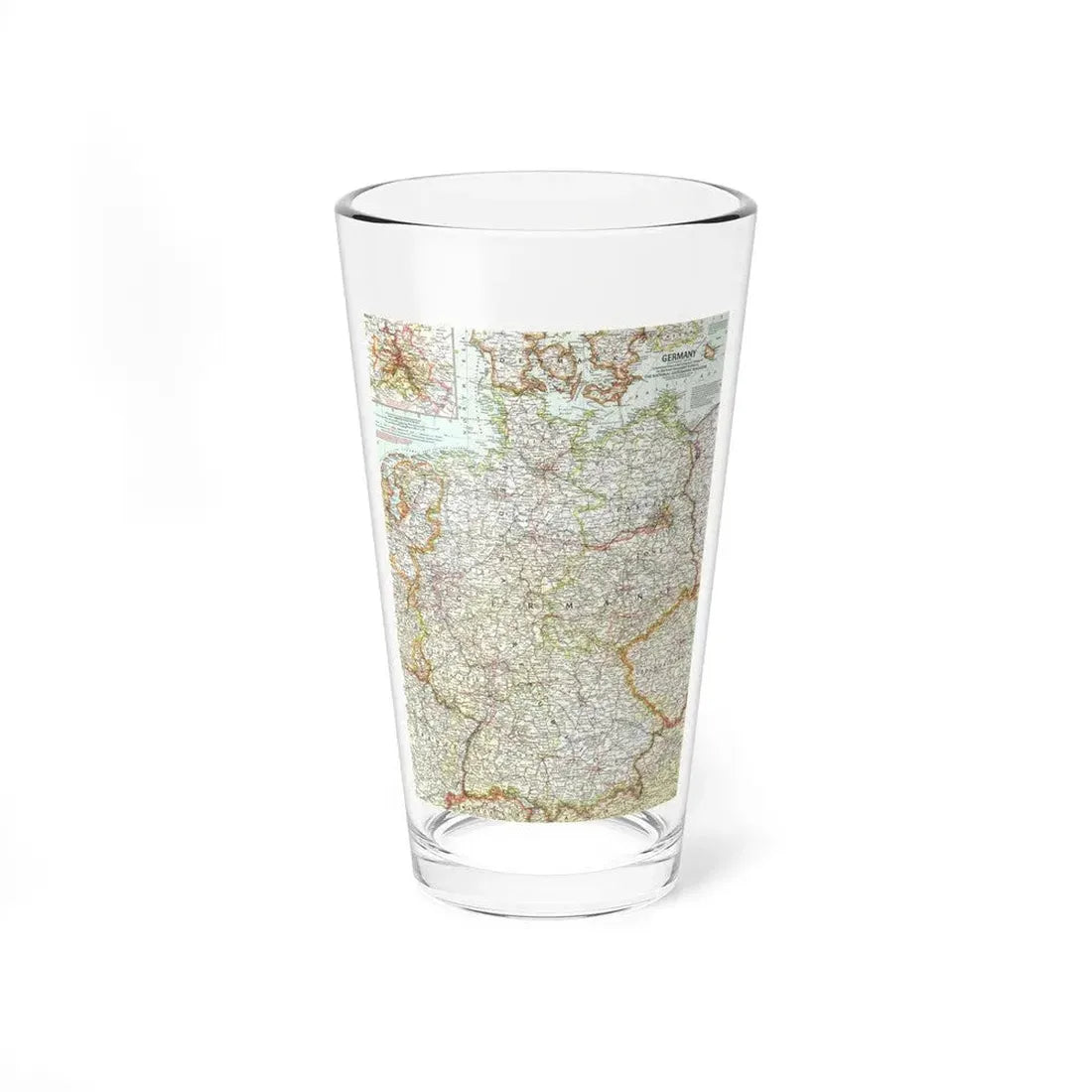 Germany (1959) (Map) Pint Glass 16oz 16oz - Go Mug Yourself