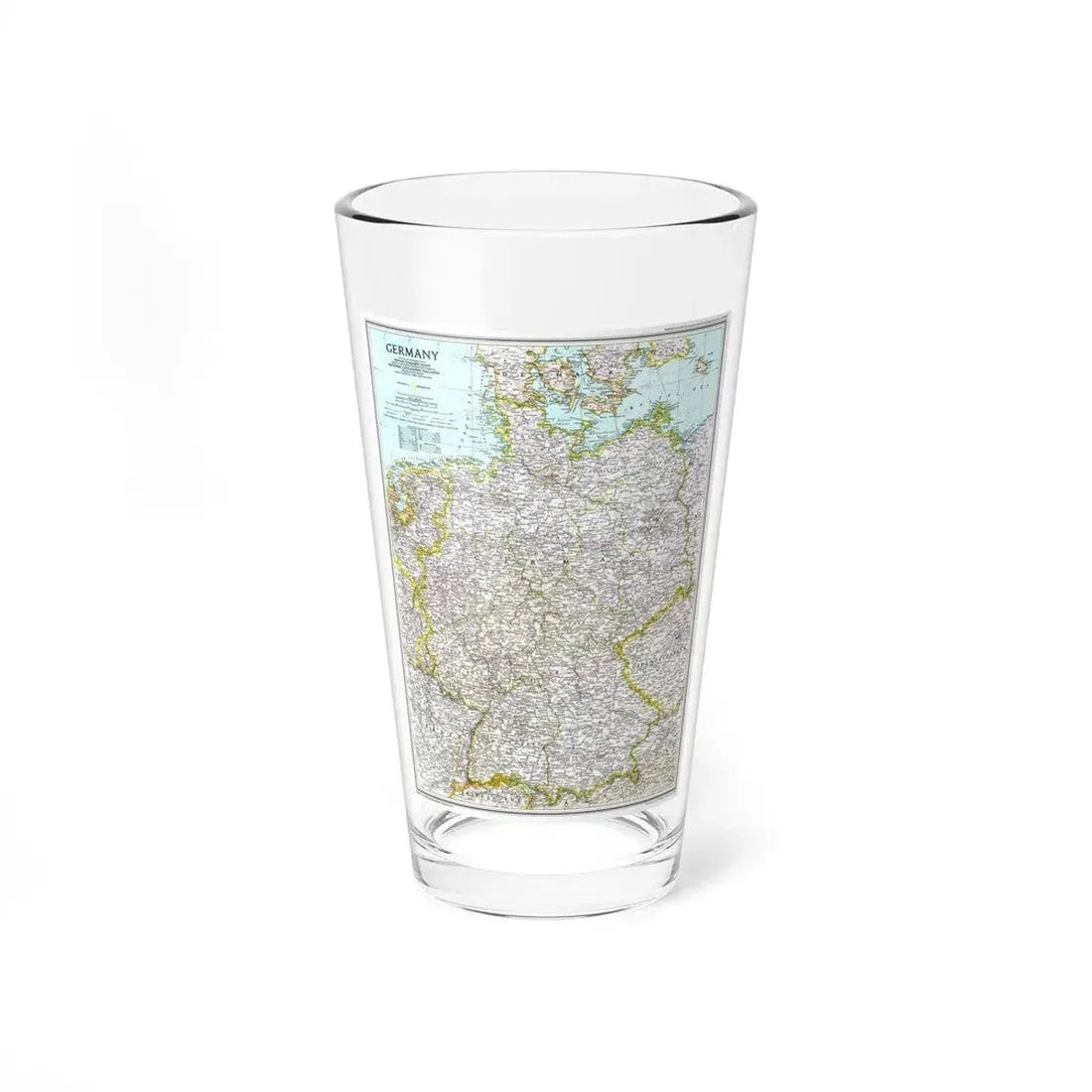 Germany (1991) (Map) Pint Glass 16oz 16oz - Go Mug Yourself