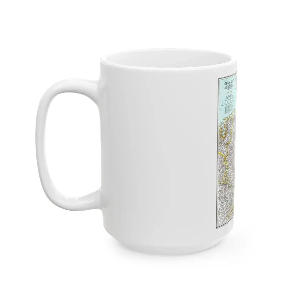 Germany (1991) (Map) White Coffee Mug - Go Mug Yourself