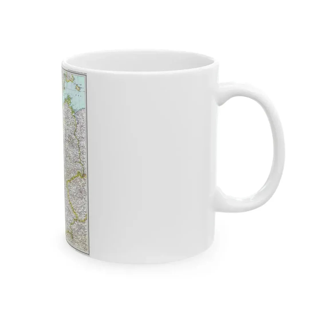 Germany (1991) (Map) White Coffee Mug - Go Mug Yourself