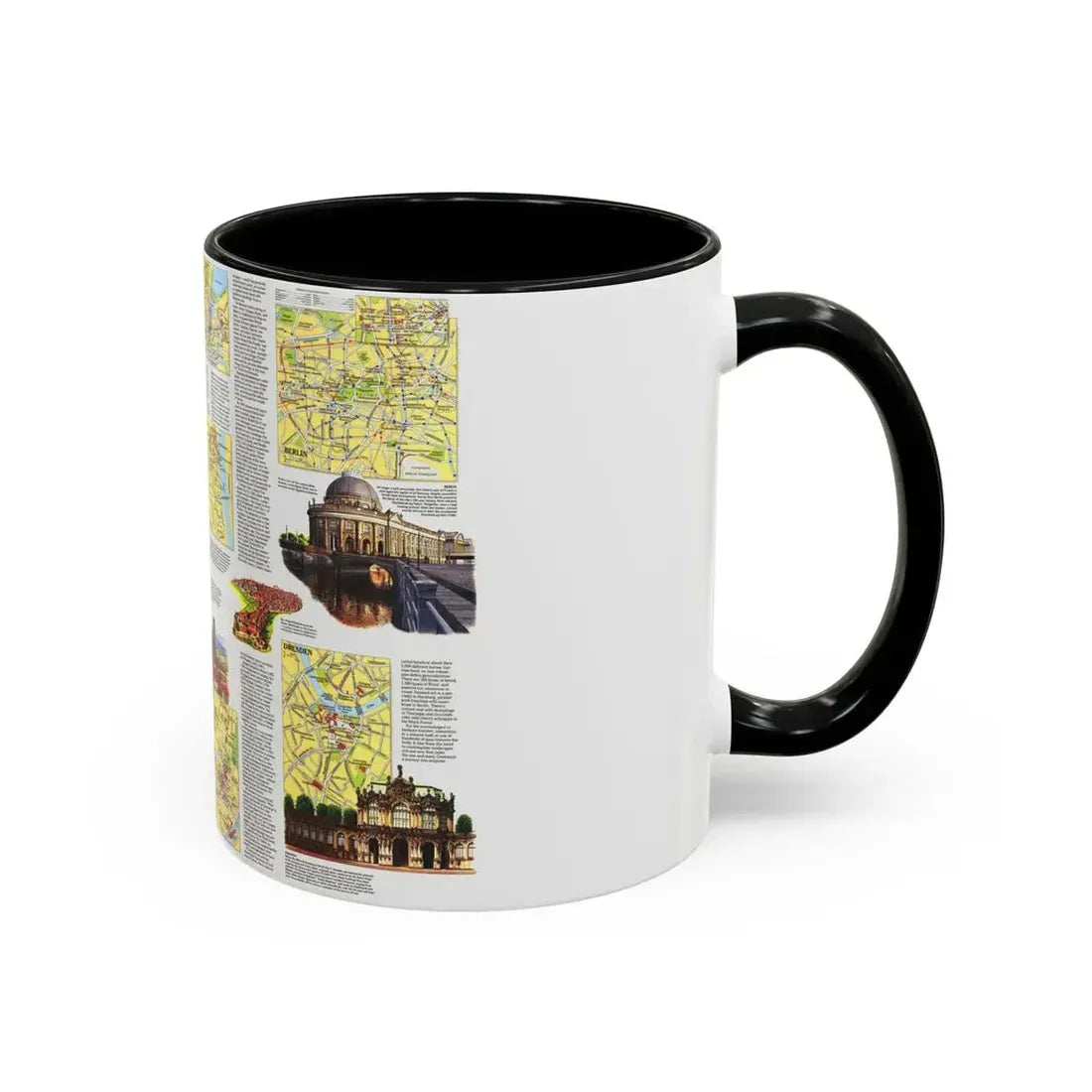 Germany - A Traveller's Map (1991) (Map) Accent Coffee Mug - Go Mug Yourself