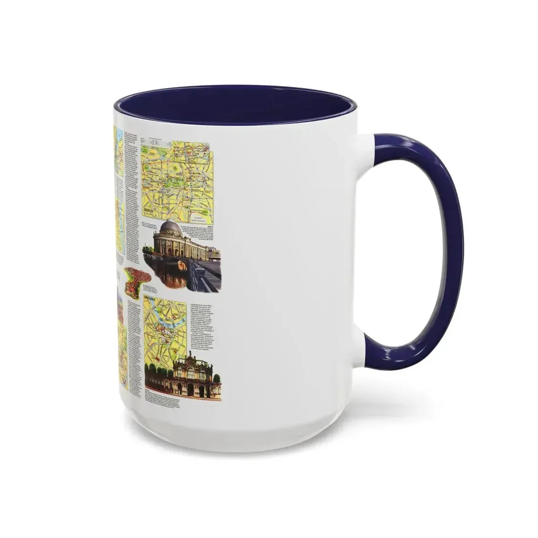 Germany - A Traveller's Map (1991) (Map) Accent Coffee Mug - Go Mug Yourself