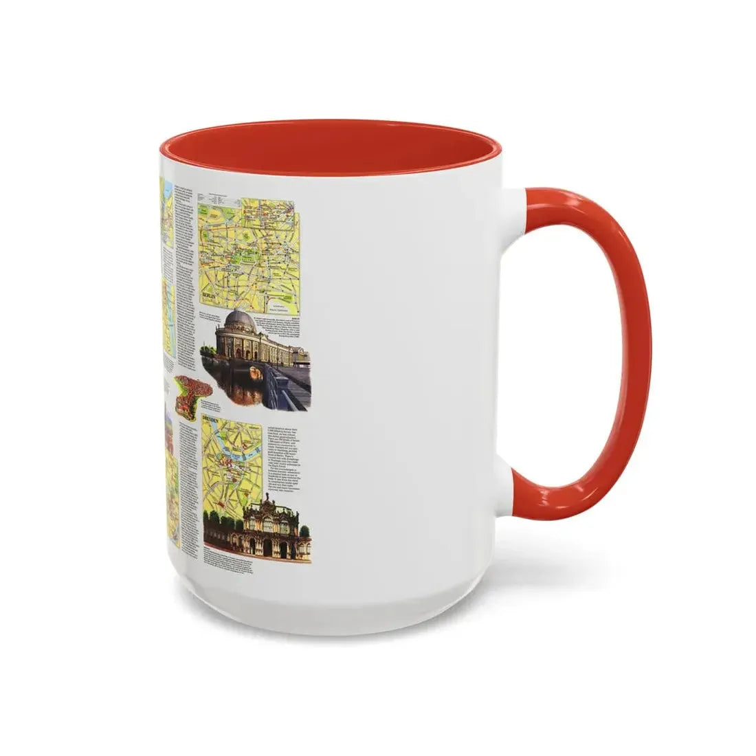 Germany - A Traveller's Map (1991) (Map) Accent Coffee Mug - Go Mug Yourself