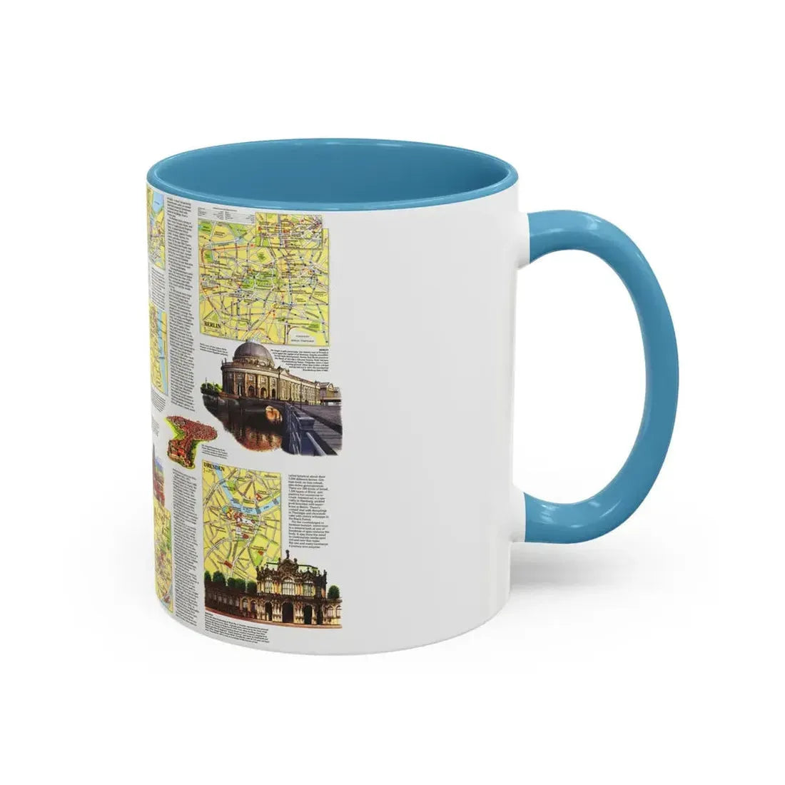Germany - A Traveller's Map (1991) (Map) Accent Coffee Mug - Go Mug Yourself