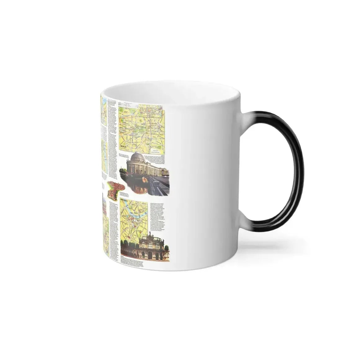 Germany - A Traveller's Map (1991) (Map) Color Changing Mug 11oz - Go Mug Yourself