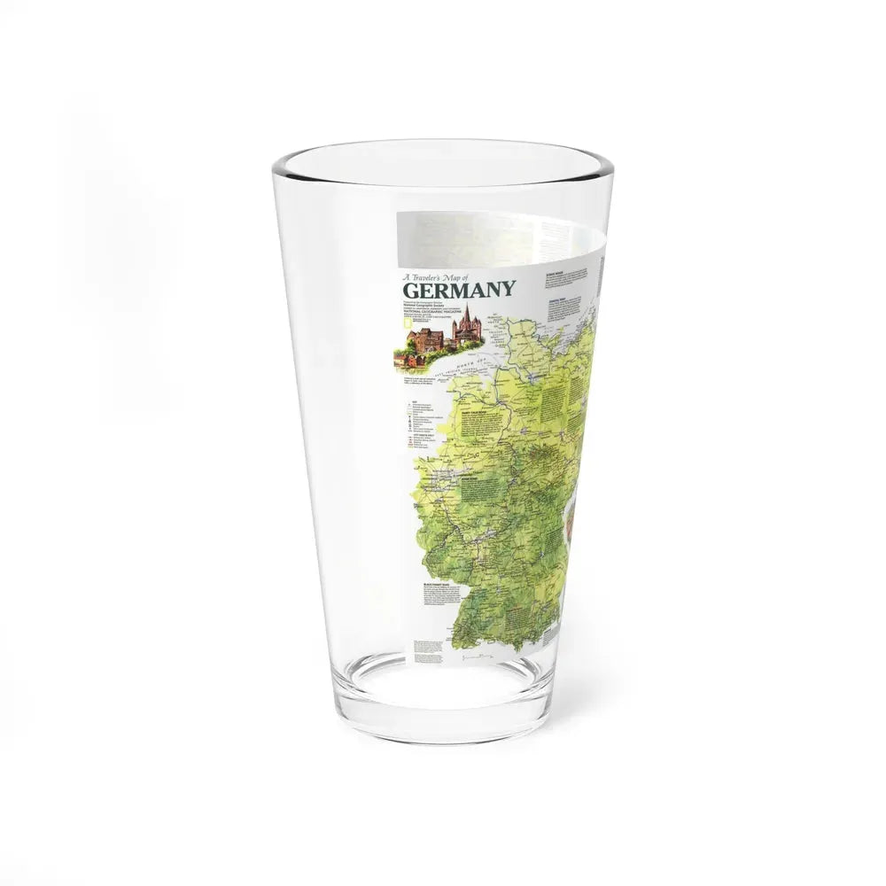 Germany - A Traveller's Map (1991) (Map) Pint Glass 16oz - Go Mug Yourself