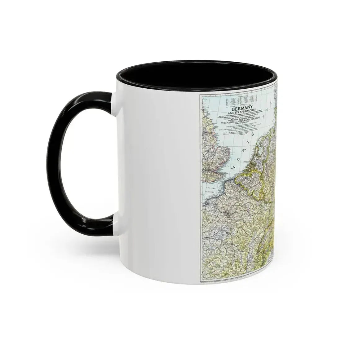 Germany and its Approaches (1944) (Map) Accent Coffee Mug - Go Mug Yourself