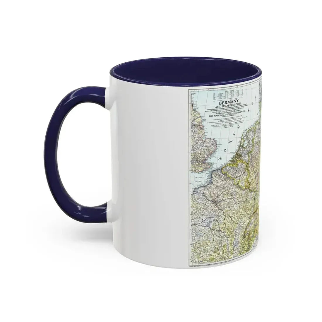 Germany and its Approaches (1944) (Map) Accent Coffee Mug - Go Mug Yourself