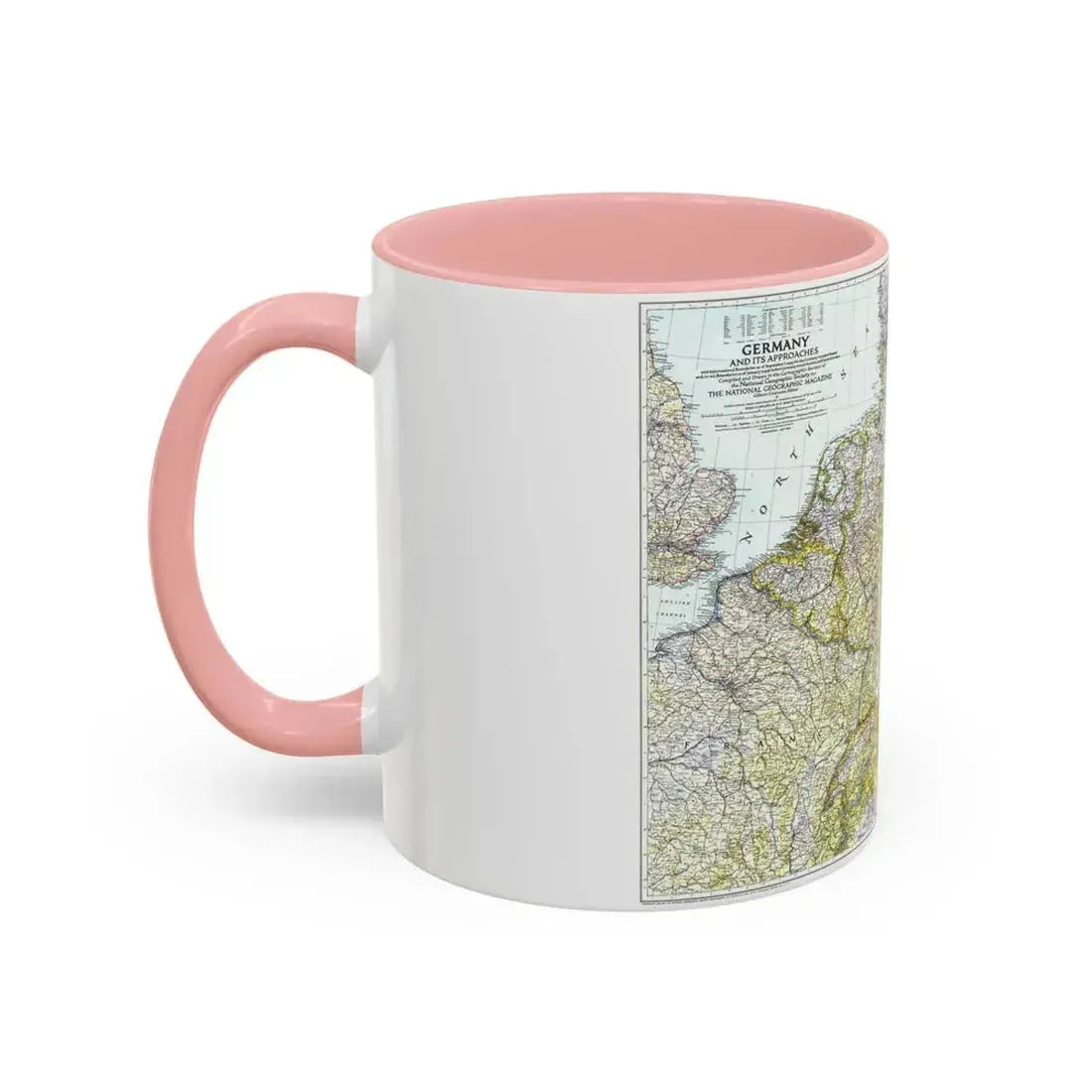 Germany and its Approaches (1944) (Map) Accent Coffee Mug - Go Mug Yourself